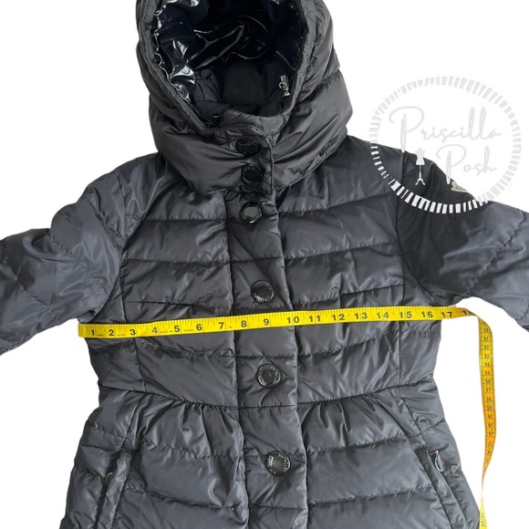 Moncler Black Knee Length Puffer Coat Goose Down Puffer Jacket Long Full Length - Picture 15 of 17